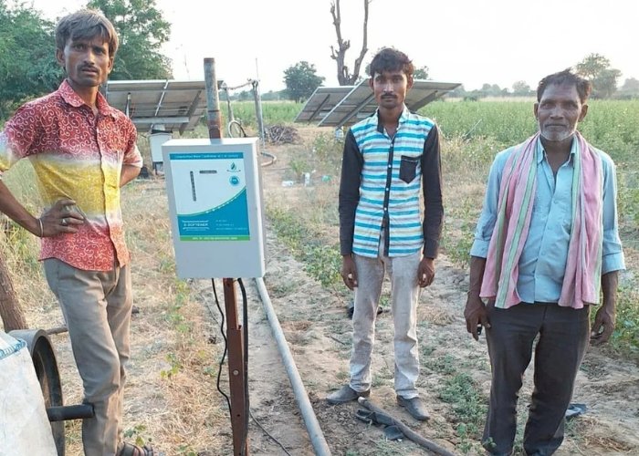 E-soft hard water installation in farm